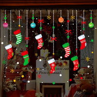 Christmas Window Stickers Merry Christmas Decorations for Home 2025 Christmas Wall Sticker Kids Room New Year Decoration 2026
