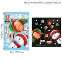 Christmas Window Stickers Merry Christmas Decorations for Home 2025 Christmas Wall Sticker Kids Room New Year Decoration 2026