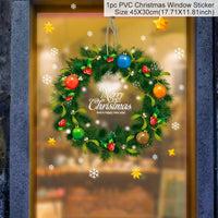 Christmas Window Stickers Merry Christmas Decorations for Home 2025 Christmas Wall Sticker Kids Room New Year Decoration 2026