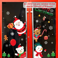 Christmas Window Stickers Merry Christmas Decorations for Home 2025 Christmas Wall Sticker Kids Room New Year Decoration 2026