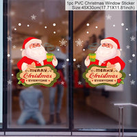 Christmas Window Stickers Merry Christmas Decorations for Home 2025 Christmas Wall Sticker Kids Room New Year Decoration 2026
