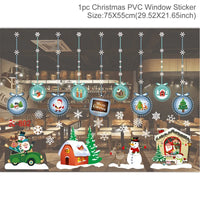 Christmas Window Stickers Merry Christmas Decorations for Home 2025 Christmas Wall Sticker Kids Room New Year Decoration 2026