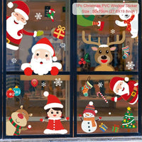 Christmas Window Stickers Merry Christmas Decorations for Home 2025 Christmas Wall Sticker Kids Room New Year Decoration 2026