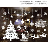Christmas Window Stickers Merry Christmas Decorations for Home 2025 Christmas Wall Sticker Kids Room New Year Decoration 2026