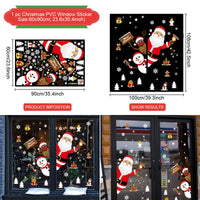 Christmas Window Stickers Merry Christmas Decorations for Home 2025 Christmas Wall Sticker Kids Room New Year Decoration 2026