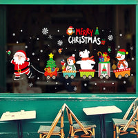Christmas Window Stickers Merry Christmas Decorations for Home 2025 Christmas Wall Sticker Kids Room New Year Decoration 2026